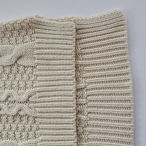 G.H. Bass & Co Fisherman Sweater Cable Knit Cowl NeckPullover High-Low USA S - Picture 12 of 16